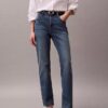 High-Waist-Jeans mit geradem Bein High-Waist-Jeans mit geradem Bein