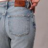 High-Waist-Jeans mit geradem Bein