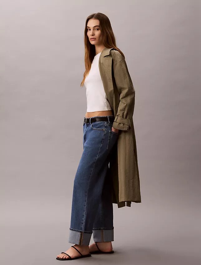 High-Waist-Jeans mit geradem Bein High-Waist-Jeans mit geradem Bein