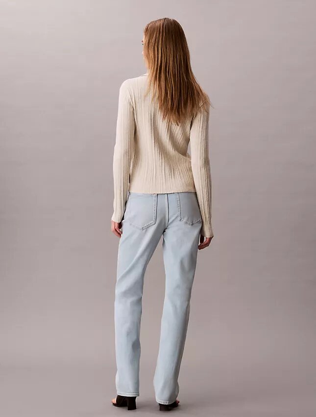 High-Waist-Jeans mit geradem Bein High-Waist-Jeans mit geradem Bein