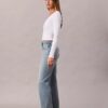 High-Waist-Jeans mit geradem Bein