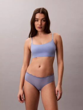 Hipster aus Stretch-Microfiber mit Spitze