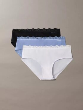 Hipster aus Stretch-Microfiber mit Spitze im 3er-Pack