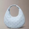 Hobo-Tasche aus Denim mit durchgängigem Emblem-Logo Hobo-Tasche aus Denim mit durchgängigem Emblem-Logo
