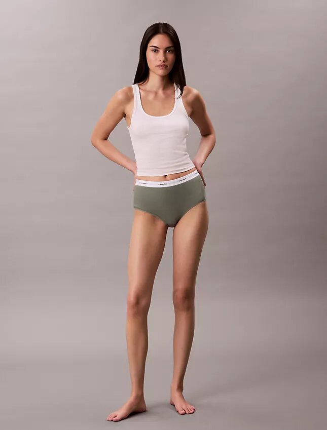 Hoch geschnittener Slip aus Cotton Stretch-Rippstoff Hoch geschnittener Slip aus Cotton Stretch-Rippstoff