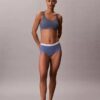 Hoch geschnittener Slip aus Cotton Stretch-Rippstoff