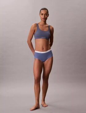 Hoch geschnittener Slip aus Cotton Stretch-Rippstoff