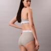 Hoch geschnittener Slip aus Cotton Stretch-Rippstoff