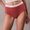 Hoch geschnittener Slip aus Cotton Stretch-Rippstoff