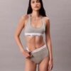 Hoch geschnittener Slip aus Cotton Stretch-Rippstoff