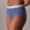 Hoch geschnittener Slip aus Cotton Stretch-Rippstoff