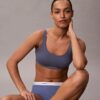 Hoch geschnittener Slip aus Cotton Stretch-Rippstoff