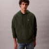 Hochwertiger, lockerer Monogram-Fleece-Hoodie aus Frottee
