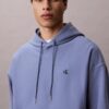 Hochwertiger, lockerer Monogram-Fleece-Hoodie aus Frottee Hochwertiger, lockerer Monogram-Fleece-Hoodie aus Frottee