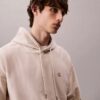Hochwertiger, lockerer Monogram-Fleece-Hoodie aus Frottee Hochwertiger, lockerer Monogram-Fleece-Hoodie aus Frottee