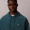 Hochwertiger, lockerer Monogram-Fleece-Hoodie aus Frottee