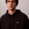 Hochwertiger, lockerer Monogram-Fleece-Hoodie aus Frottee