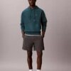 Hochwertiger, lockerer Monogram-Fleece-Hoodie aus Frottee