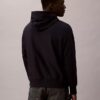 Hochwertiger, lockerer Monogram-Fleece-Hoodie aus Frottee