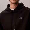 Hochwertiger, lockerer Monogram-Fleece-Hoodie aus Frottee