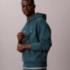 Hochwertiger, lockerer Monogram-Fleece-Hoodie aus Frottee
