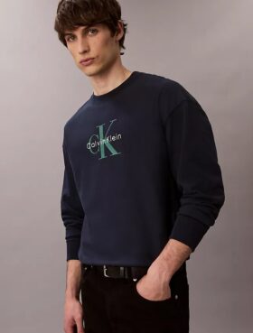 Hochwertiges Frottee-Sweatshirt mit Monogram-Logo