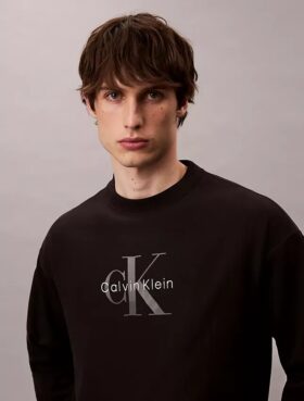 Hochwertiges Frottee-Sweatshirt mit Monogram-Logo