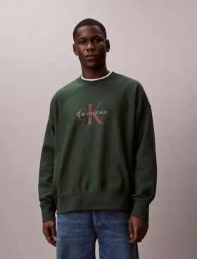 Hochwertiges Frottee-Sweatshirt mit Monogram-Logo