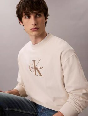 Hochwertiges Frottee-Sweatshirt mit Monogram-Logo