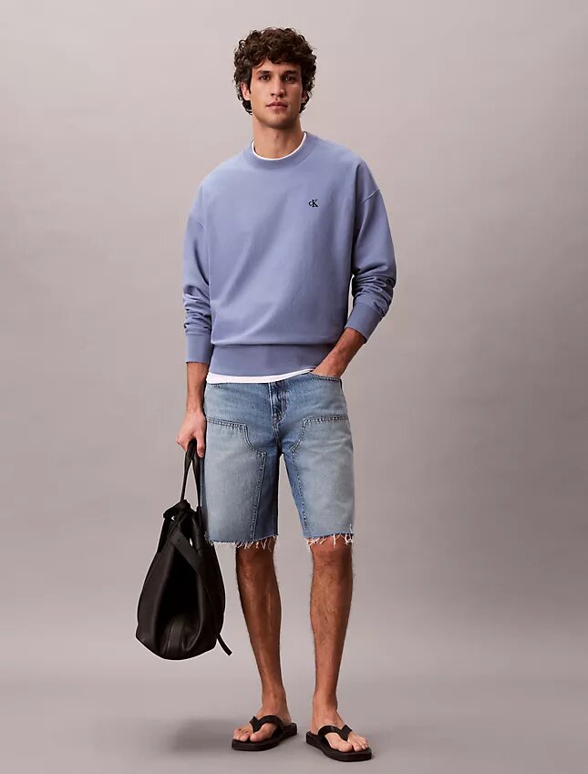 Hochwertiges Sweatshirt aus Frottee mit lockerer Passform Hochwertiges Sweatshirt aus Frottee mit lockerer Passform