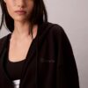 Hoodie aus Baumwolljersey mit durchgehendem Reißverschluss und Logo Hoodie aus Baumwolljersey mit durchgehendem Reißverschluss und Logo