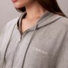 Hoodie aus Baumwolljersey mit durchgehendem Reißverschluss und Logo Hoodie aus Baumwolljersey mit durchgehendem Reißverschluss und Logo