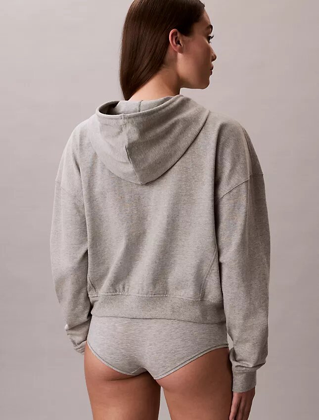 Hoodie aus Baumwolljersey mit durchgehendem Reißverschluss und Logo Hoodie aus Baumwolljersey mit durchgehendem Reißverschluss und Logo