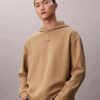 Hoodie aus Wollmischung mit Emblem-Logo