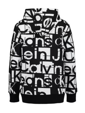 Hoodie für Jungen mit durchgehendem, farblich abgestimmten Logo-Print