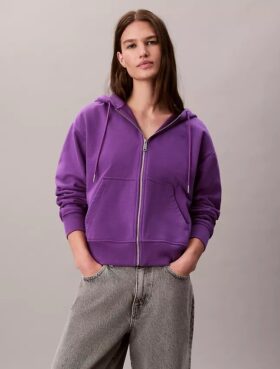 Hoodie mit Reißverschluss aus French Terry mit Archiv-Logo