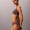 Icon Baumwoll-Modal-Bikini mit Metallic-Effekt