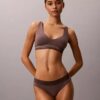Icon Baumwoll-Modal-Bikini mit Metallic-Effekt