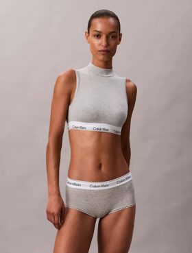 Icon Baumwoll-Modal-Bralette mit leichtem Futter und Stehkragen