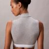 Icon Baumwoll-Modal-Bralette mit leichtem Futter und Stehkragen