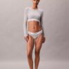 Icon Baumwoll-Modal, leicht gefüttert, Langarm-T-Shirt-Bralette
