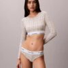 Icon Baumwoll-Modal, leicht gefüttert, Langarm-T-Shirt-Bralette