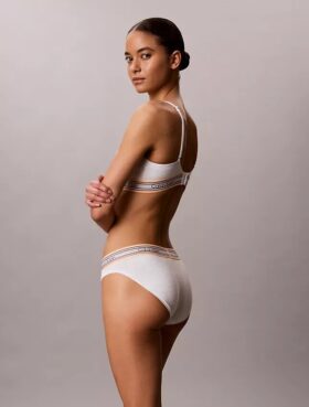 Icon Baumwoll-Modal-Streifen-Bikini