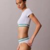 Icon Baumwoll-Modal-Streifen-T-Shirt-Bralette mit leichter Fütterung