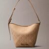 Jacquard-Beuteltasche mit Emblem-Logo und Innentasche Jacquard-Beuteltasche mit Emblem-Logo und Innentasche