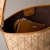 Jacquard-Beuteltasche mit Emblem-Logo und Innentasche Jacquard-Beuteltasche mit Emblem-Logo und Innentasche