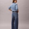 Jeans aus Leinenmischung mit weitem Bein Jeans aus Leinenmischung mit weitem Bein