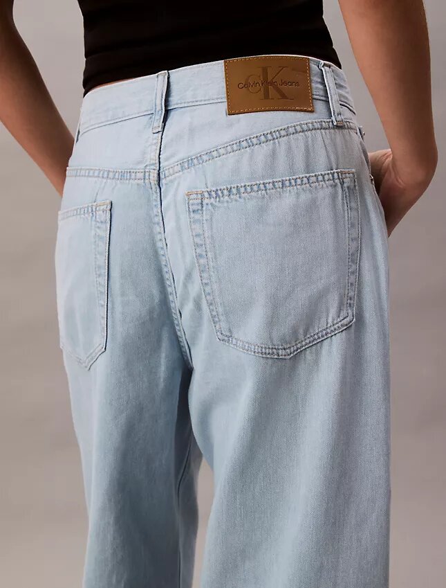 Jeans aus Leinenmischung mit weitem Bein Jeans aus Leinenmischung mit weitem Bein