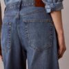 Jeans aus Leinenmischung mit weitem Bein Jeans aus Leinenmischung mit weitem Bein
