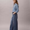 Jeans aus Leinenmischung mit weitem Bein Jeans aus Leinenmischung mit weitem Bein